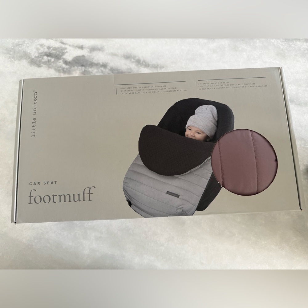 Little Unicorn Car Seat Mauve Pink Footmuff • NIB • w/ Cover - Picture 3 of 12